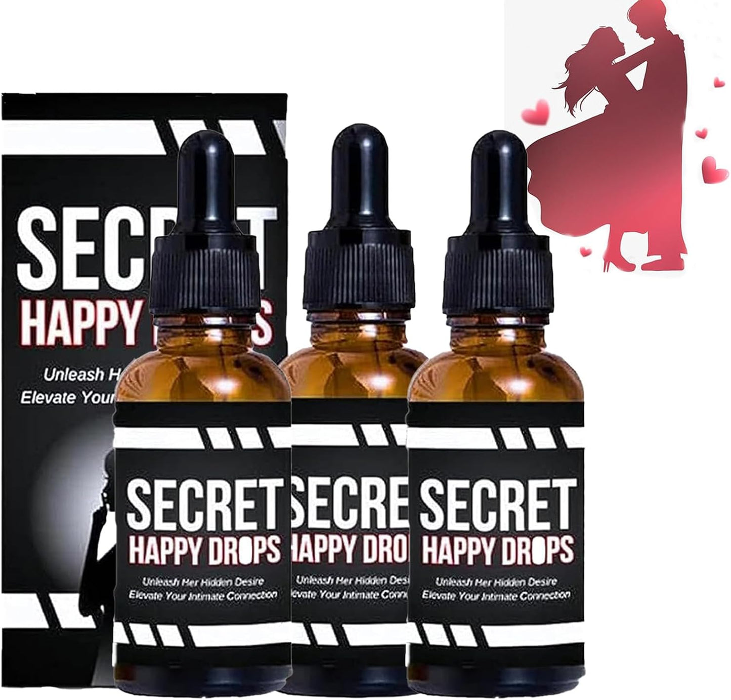 Secret Happy Drops – Natural Mood & Energy Support Drops for Relaxation and Intimate Wellness
