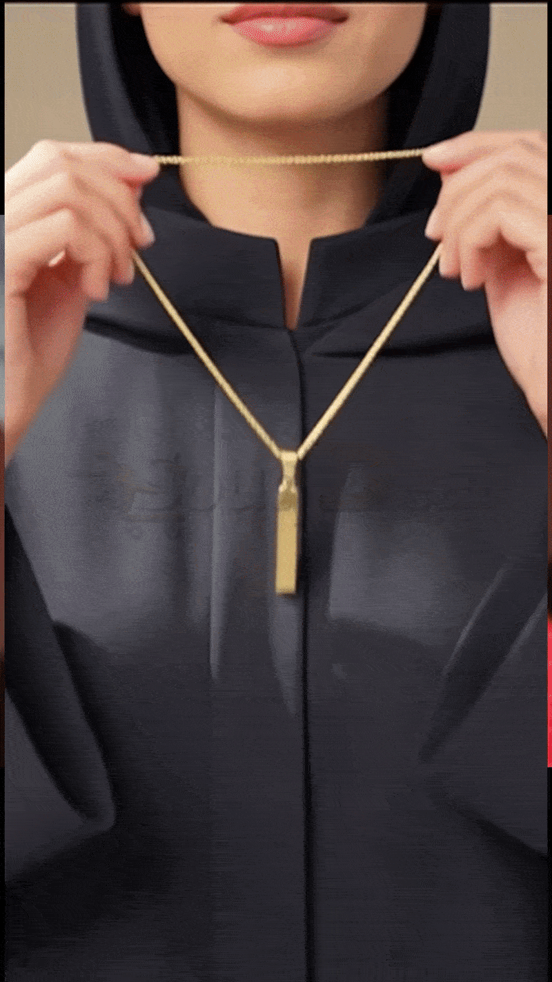 Aytul Kursi Jewelry Set – Bracelet & Bar Necklace