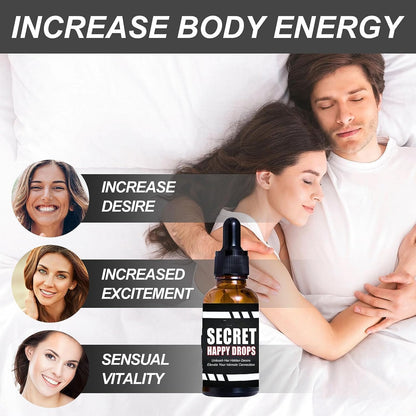 Secret Happy Drops – Natural Mood & Energy Support Drops for Relaxation and Intimate Wellness