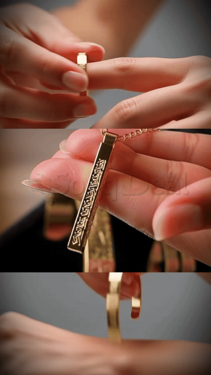 Aytul Kursi Jewelry Set – Bracelet & Bar Necklace